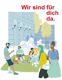 Wir sind für dich da. (Illustration: Eva Feuchter)